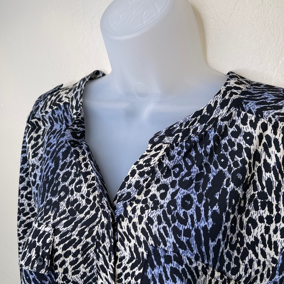 FYLO | NWT Animal Print Button Collared Blouse - Picture 5 of 15